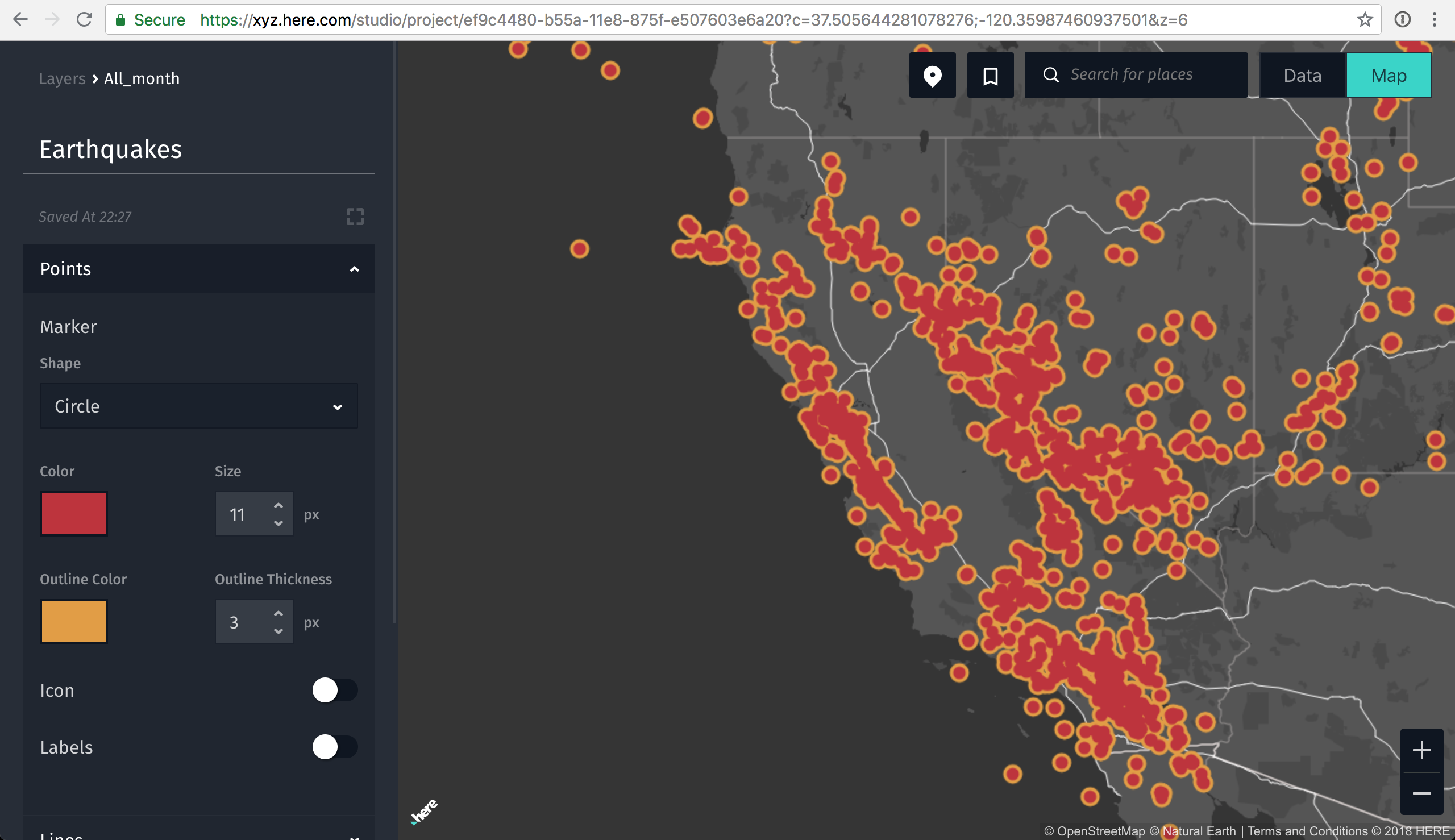 XYZ Studio point styling